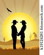 cowboy and cowgirl cowboy and cowgirl
