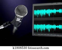 Microphone on recording studio. Microphone on recording studio.