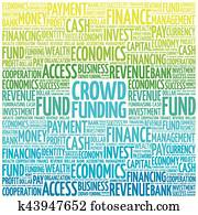 multitud, provisión de recursos financieros, palabra, nube