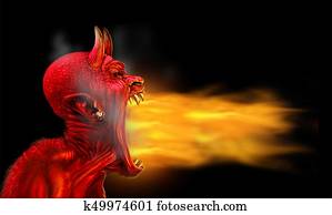Satan Flames On Black Satan Flames On Black