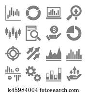 Stock Market Trading Icons Set. Vector Stock Market Trading Icons Set. Vector