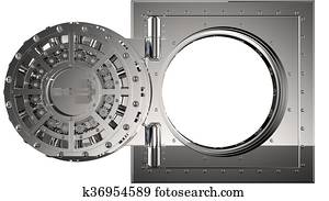 Vault door. 3D Vault door. 3D