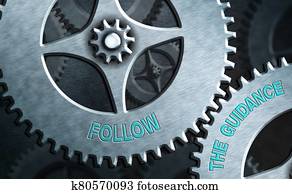 Writing note showing Follow The Guidance. Business photo showcasing controlling a course of projectile by builtin mechanism.