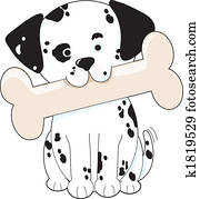 Dalmatian with Bone Dalmatian with Bone