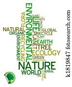 ecologia, -, ambiental, cartaz