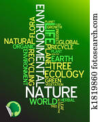 ecologia, -, ambiental, cartaz