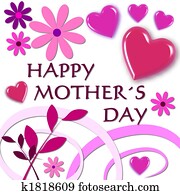 feliz, día madres, rosa