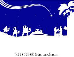 krippenspiel, und, dass, drei, weise, m