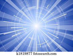 sonne, auf, a, blauer himmel