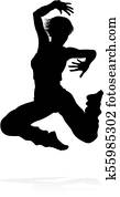 Street Dance Dancer Silhouette Street Dance Dancer Silhouette