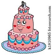 ציור היתולי, עוגה של חתונה