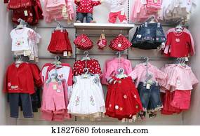 bebês, roupas, em, loja