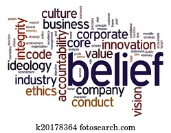 Belief word cloud