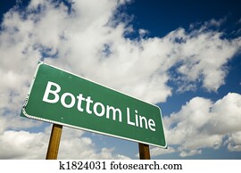 Bottom Line Road Sign