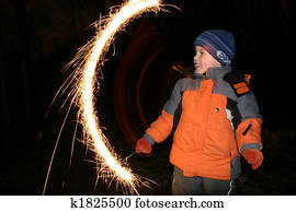 child with moving sparkler 2 child with moving sparkler 2