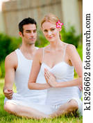 Couple Doing Yoga