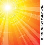 el, caliente, verano, sol