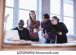 empresa / negocio, profesionales, el mirar, el, proyecto