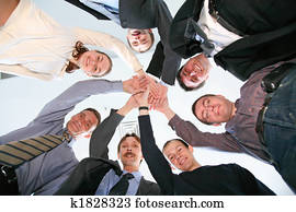 friends circle with hands