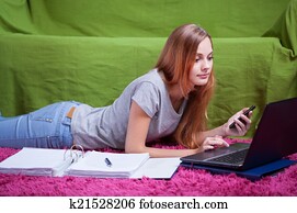 Girl's on facebook instead of learning Girl's on facebook instead of learning