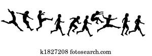 jumping running children jumping running children