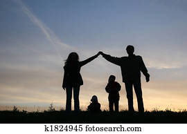 silhouette family house silhouette family house