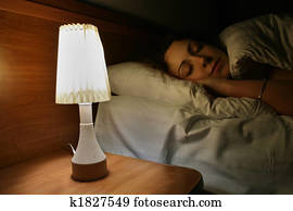 sleep woman, lamp sleep woman, lamp