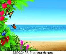 Tropical beach background Tropical beach background