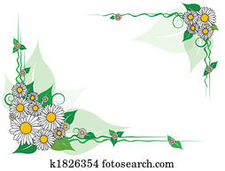 Vector daisy frame Vector daisy frame