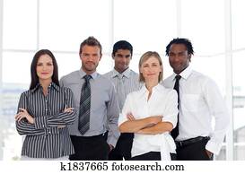 A group of Confident business people