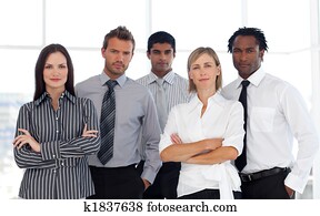 a, グループ, の, 確信した, ビジネス 人々