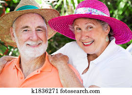 Happy Seniors in Hats