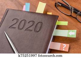 Notebook on a desk 2020 Notebook on a desk 2020