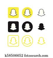 Snapchat social media icons Snapchat social media icons