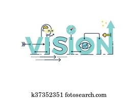 Vision word lettering Vision word lettering
