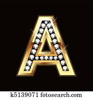 A bling letter A bling letter