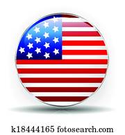 American flag button American flag button