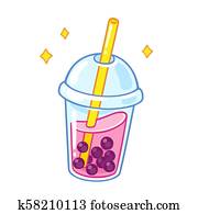 Cartoon bubble tea Cartoon bubble tea
