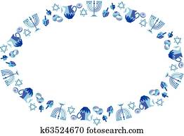 Happy Hanukkah frame card Happy Hanukkah frame card