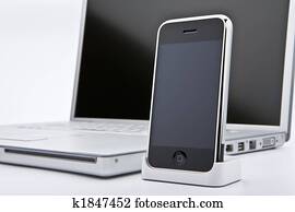 Laptop computer with cell phone
