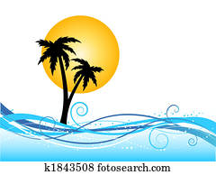 palmera, plano de fondo