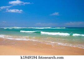 Peaceful beach scene