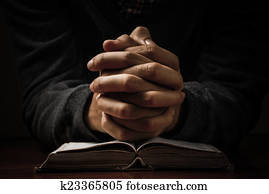 Praying Hands With Bible Praying Hands With Bible