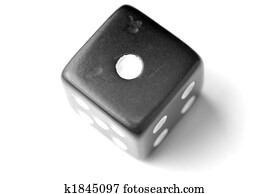 Schwarz, würfel, 4, -, vier, an, oberseite Stock Bild | k1845100