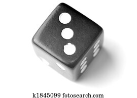 Stock Fotografie - schwarz, würfel, 4, -, vier, an, oberseite k1845100