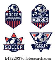 Soccer logo america logo stock vector illustration of crest