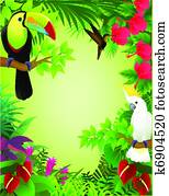 Tropical bird in the jungle Tropical bird in the jungle