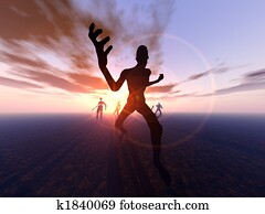 zombies, 在行動上