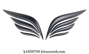 3d bird wing symbol 3d bird wing symbol