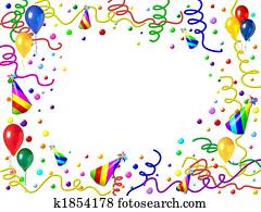 carnival party frame with balloons carnival party frame with balloons
